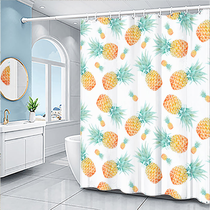 Conjunto de cortina de chuveiro série de frutas dos desenhos animados