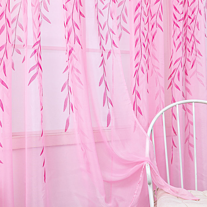 Cortinas de impressão offset de vime de salgueiro invertido, telas de janela para sala de estar, varanda