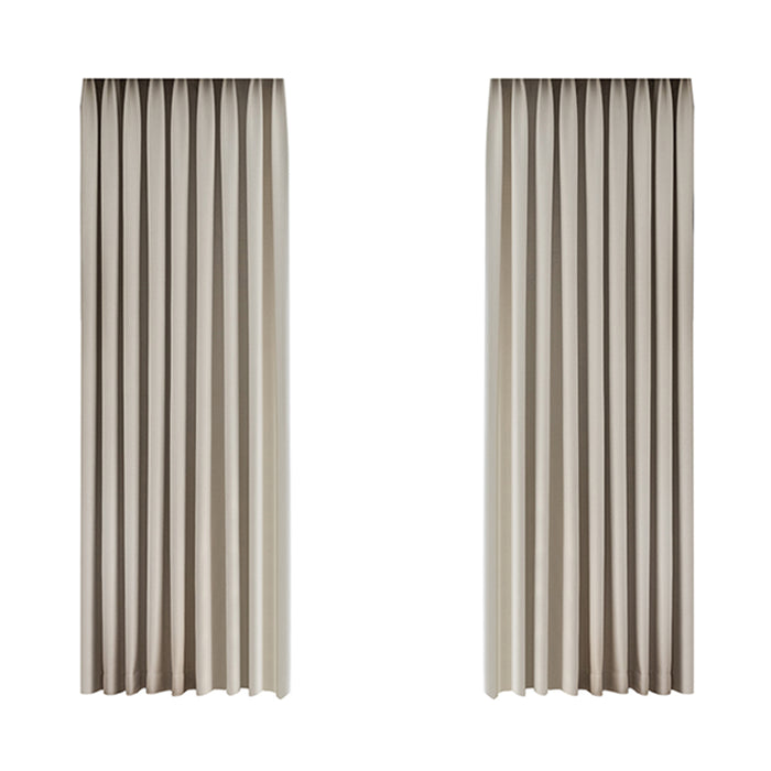 Living Room Bedroom Wheat Grain Solid Color Curtains