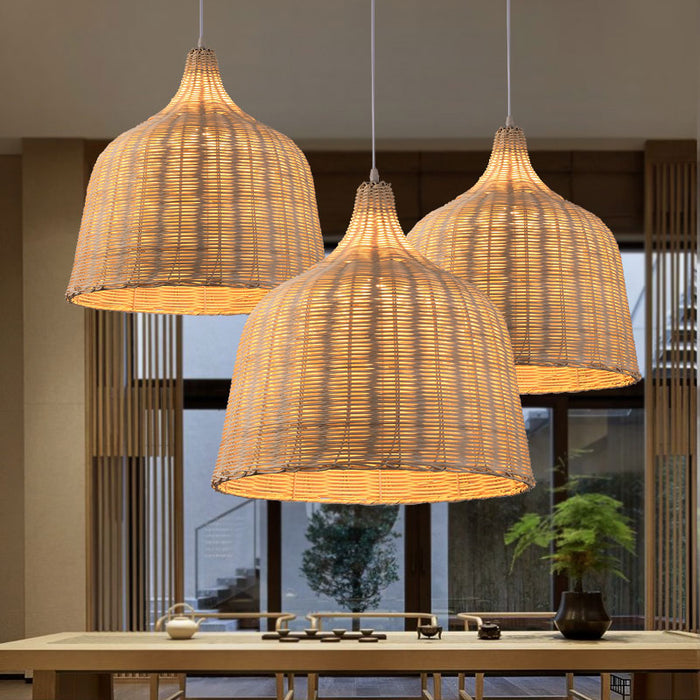 Chandelier Bamboo Woven Bedside Bedroom Japanese Style Tea Room