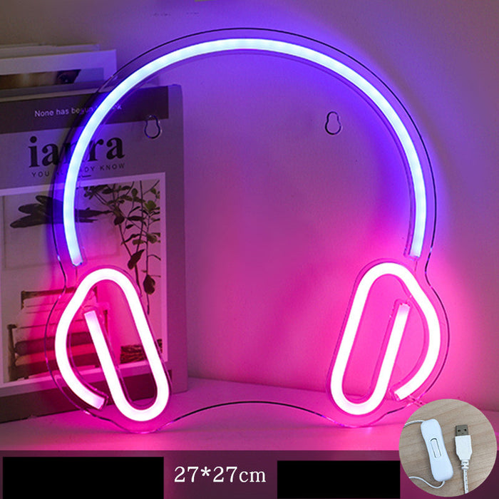 Led iluminação criativa pingente maiúsculas e minúsculas sonho acrílico backboard luz de néon