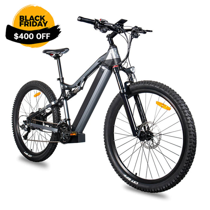Vélo électrique 500W Ebike 27,5 pouces Mountain E-Bike 48V City EMTB 27 vitesses Gris - Moteur Bafang 500W
