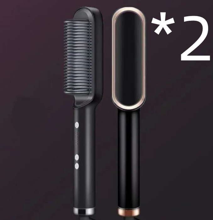 Neuer 2-in-1-Haarglätter mit heißem Kamm und negativem Ionen-Curling
