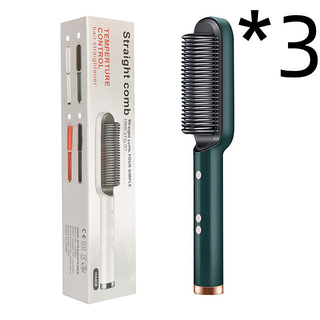 Neuer 2-in-1-Haarglätter mit heißem Kamm und negativem Ionen-Curling
