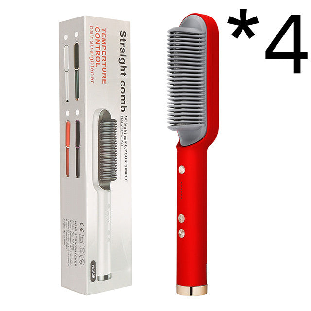 Neuer 2-in-1-Haarglätter mit heißem Kamm und negativem Ionen-Curling