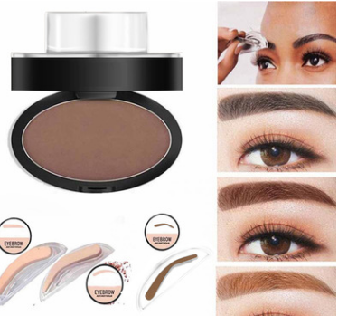 Augenbrauen-Puder-Stempel, Tönungs-Schablonen-Set, Kosmetik, professionelles Make-up