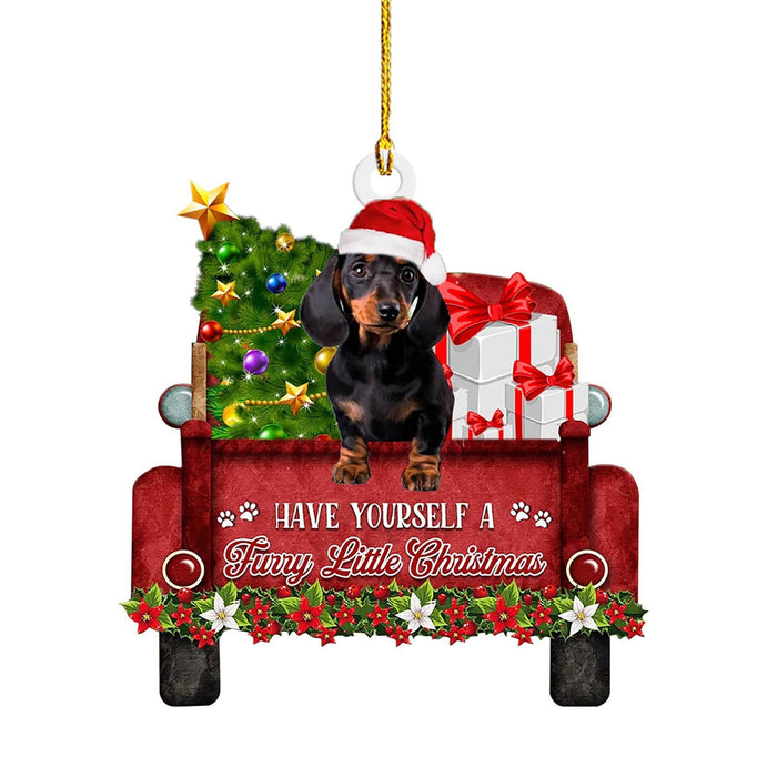 Decorações de cachorro salsicha de Natal para casa