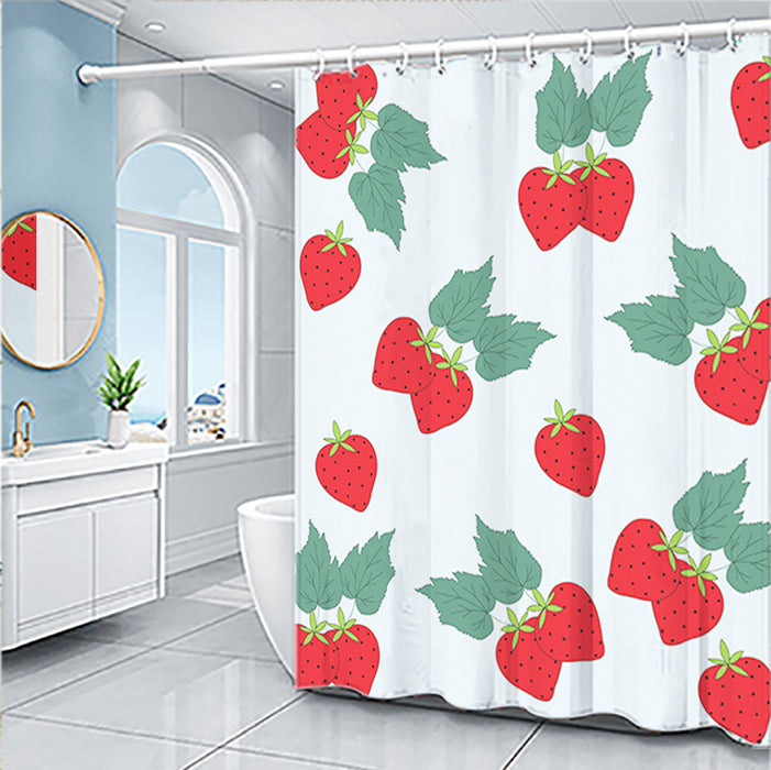 Conjunto de cortina de chuveiro série de frutas dos desenhos animados