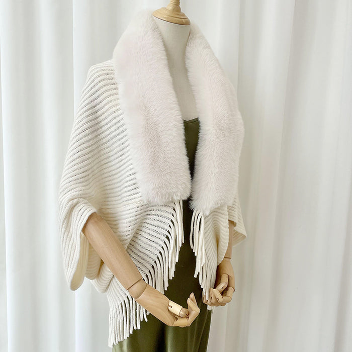 Scarf Poncho for Women Solid Color Cashmere Women Winter Keep Warm