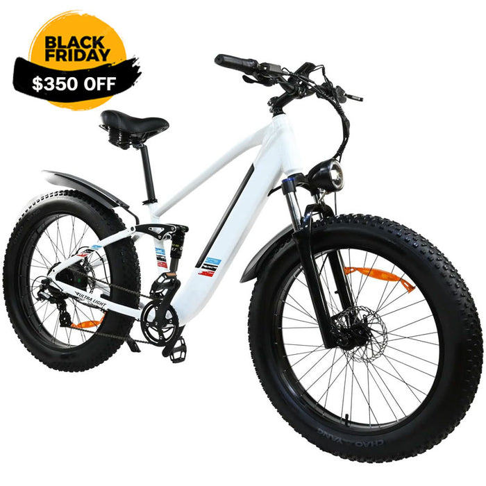 Vélo électrique pour adultes - Moteur 500 W Vitesse de 25 MPH Batterie amovible 48 V 12 Ah, vélo électrique à gros pneus de 26 pouces, vélo de montagne alimenté par batterie à 8 vitesses