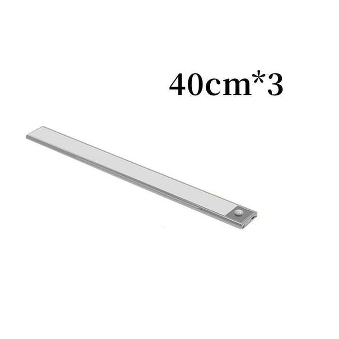 Sensor de movimento led sob a luz do armário usb recarregável guarda-roupa luz da noite para cozinha lâmpadas parede interior