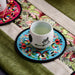 10 teile/satz Runde Bestickte Stoffuntersetzer Vintage Ethnic Floral