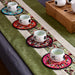 10 teile/satz Runde Bestickte Stoffuntersetzer Vintage Ethnic Floral