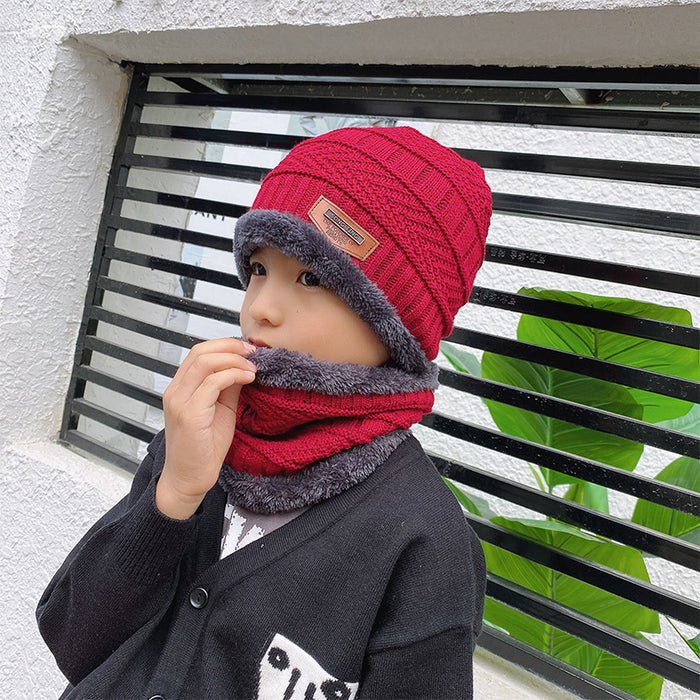 Winter Beanie Mütze Schal Set Warme Strickmütze Dickes Fleece gefüttert Wintermütze Halswärmer für Männer, Frauen & Kinder