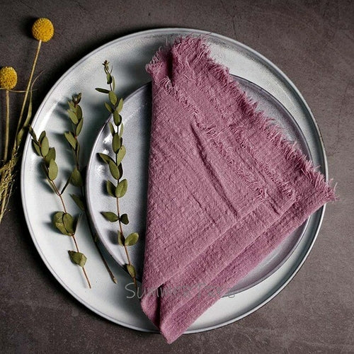 12 Stück Servietten Baumwollgaze 41 cm Serviette Musselin Geschirrtücher Abendessen Retro