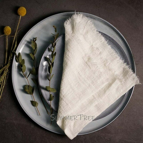 12 Stück Servietten Baumwollgaze 41 cm Serviette Musselin Geschirrtücher Abendessen Retro