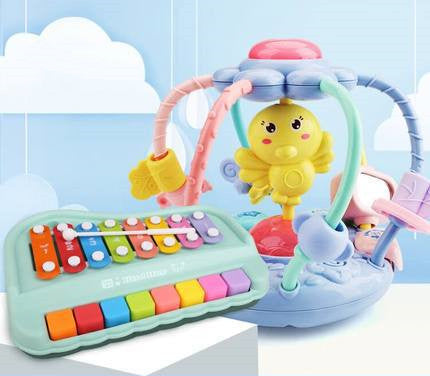Baby-Rasselspielzeug Beißring Baby-Griff-Training Leuchtspielzeug