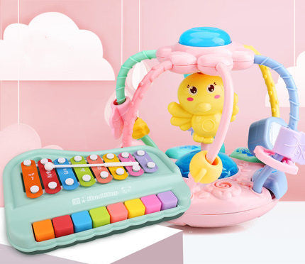 Baby-Rasselspielzeug Beißring Baby-Griff-Training Leuchtspielzeug