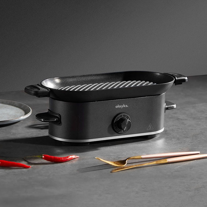 220-V-Elektro-BBQ-Grill, rauchfrei, elektrische Bratpfanne, Mini-Raclette