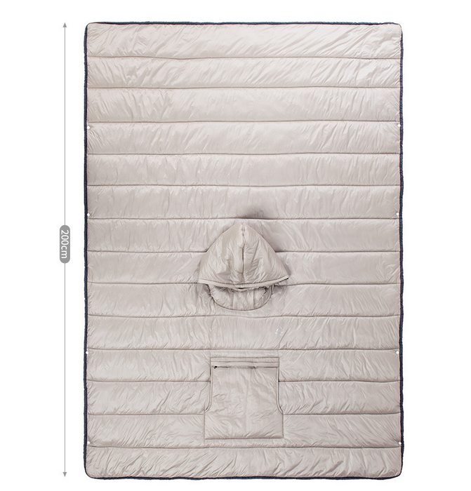 Tragbare Camping Steppdecke Warmer Camping Schlafsack Reise Tragbarer Umhang