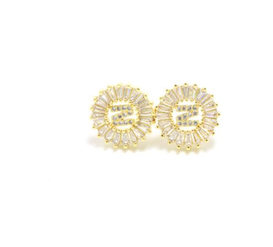 Mode Brief Ohrringe für Frauen Gold Ohrstecker Schmuck