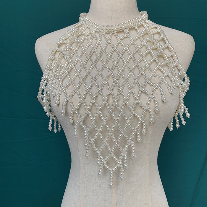 Hand Knitted Clothing Jewelry Shooting Beaded Scarf