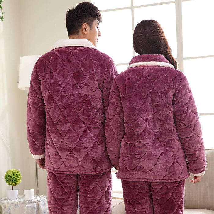 Lila Pyjamas aus Flanell und Baumwolle für Männer und Frauen