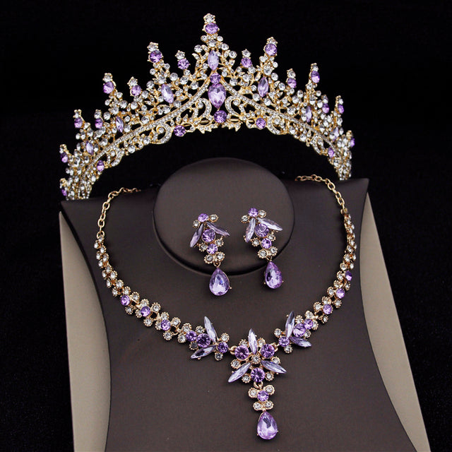Royal Queen Brautschmuck Sets für Frauen Luxus Tiaras Crow