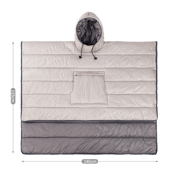 Tragbare Camping Steppdecke Warmer Camping Schlafsack Reise Tragbarer Umhang