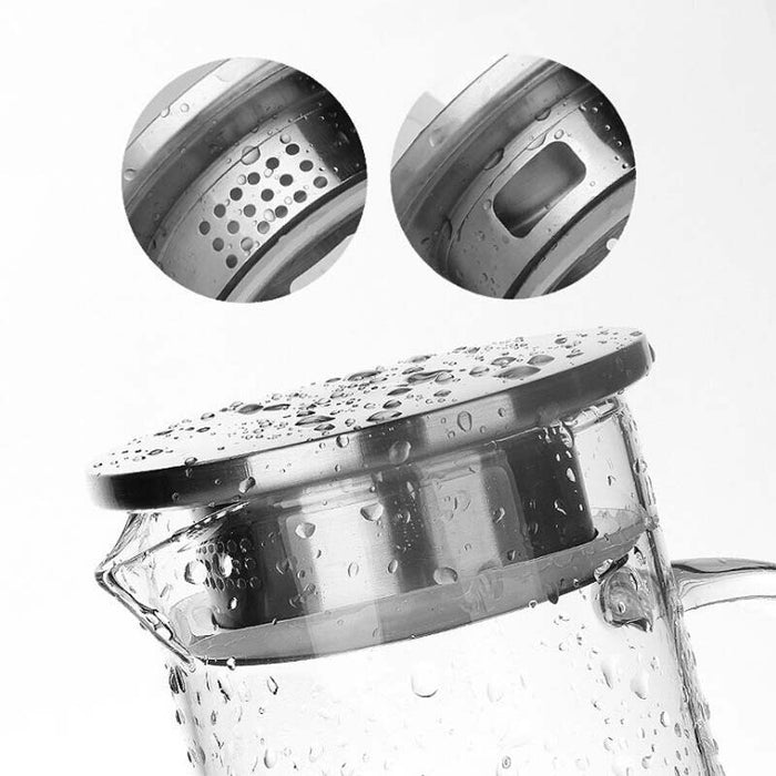 Große transparente Teekanne aus Glas, Wasserkrug, hitzebeständig, große, klare Kung