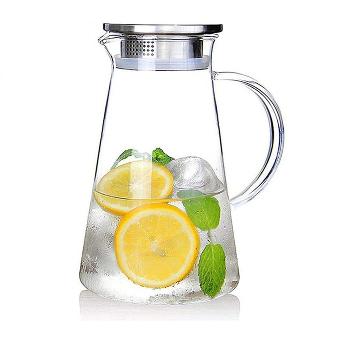 Große transparente Teekanne aus Glas, Wasserkrug, hitzebeständig, große, klare Kung