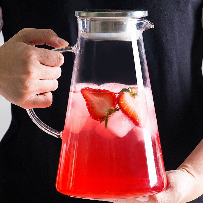 Große transparente Teekanne aus Glas, Wasserkrug, hitzebeständig, große, klare Kung