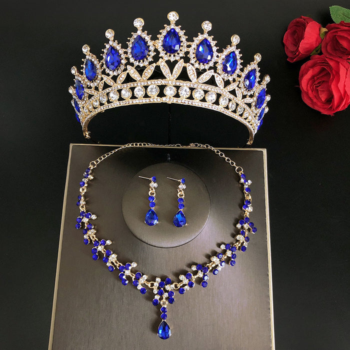 Royal Queen Brautschmuck Sets für Frauen Luxus Tiaras Crow