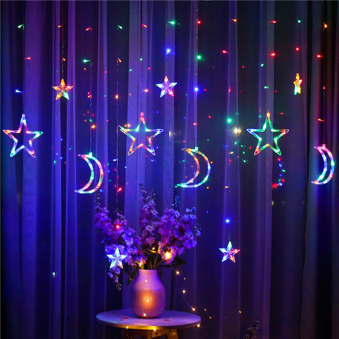 Moon Star Lamp String Xtmas Light Fernbedienung